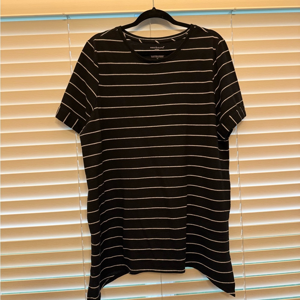 Westbound Black and White Striped Top